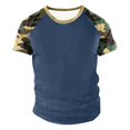 thumbnail image 4 of TSADFHJI Mens Gym Tank Tops Fall Mens T Shirt Short Sleeve Crew Neck Shirt with Pattern M Navy, 4 of 4