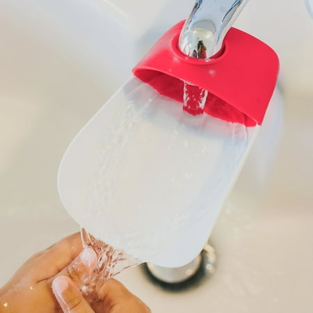 Prince Lionheart Fun and Safe Hand-Washing Solution, Faucet Extender for Babies and Toddlers,Fits Standard and Gooseneck Faucets, Pink 1pk