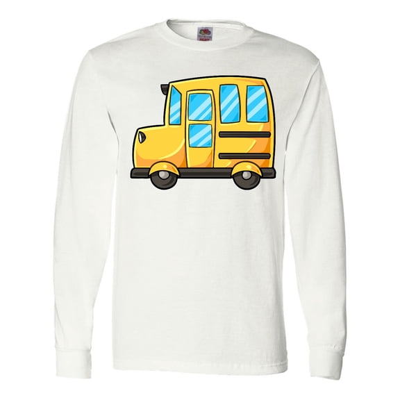 Inktastic Cute School Bus Long Sleeve T-Shirt