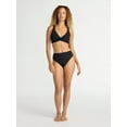 thumbnail image 3 of Time and Tru Women's and Women's Plus Ribbed Twist Front Bikini Top, Sizes XS-2X, 3 of 6