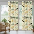 thumbnail image 5 of Outdoor Curtains for Patio Waterproof, Cartoon Farmhouse Outdoor Privacy Panels Grommet, Cute Watercolor Cabin Animals Trees Yellow Blackout Outside Curtains for Porch/Cabana 54"x84", 1 Panel, 5 of 8