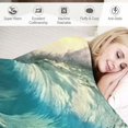 thumbnail image 3 of BCIIG Wave Ocean Sunbeam Warm Lightweight Blanket Soft Fleece Throw Living Rooms Sofa Decor Cow Gifts All Seasons Blanket Exquisite Gifts 50x60in, 3 of 6