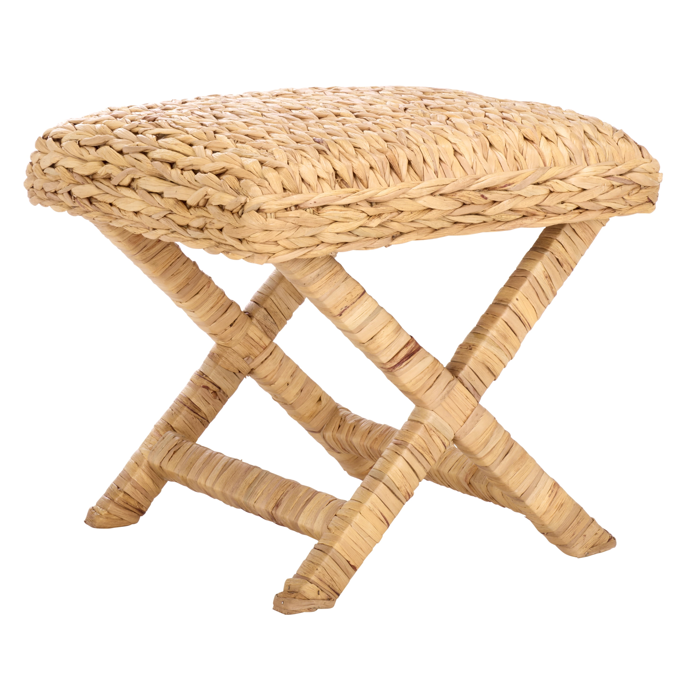 Safavieh Posey Modern Round Ottoman, Natural