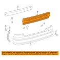 thumbnail image 3 of For 00-01 Camry (USA Built) Rear Bumper Cover Face Bar Impact Absorber Foam Pad, 3 of 5