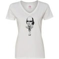 thumbnail image 3 of Inktastic Lit Shakespeare bobble Women's V-Neck T-Shirt, 3 of 5