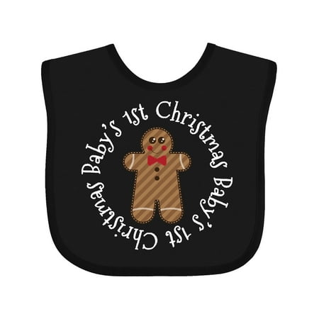 

Inktastic Babys First Christmas Gingerbread Cookie Gift Baby Boy or Baby Girl Bib