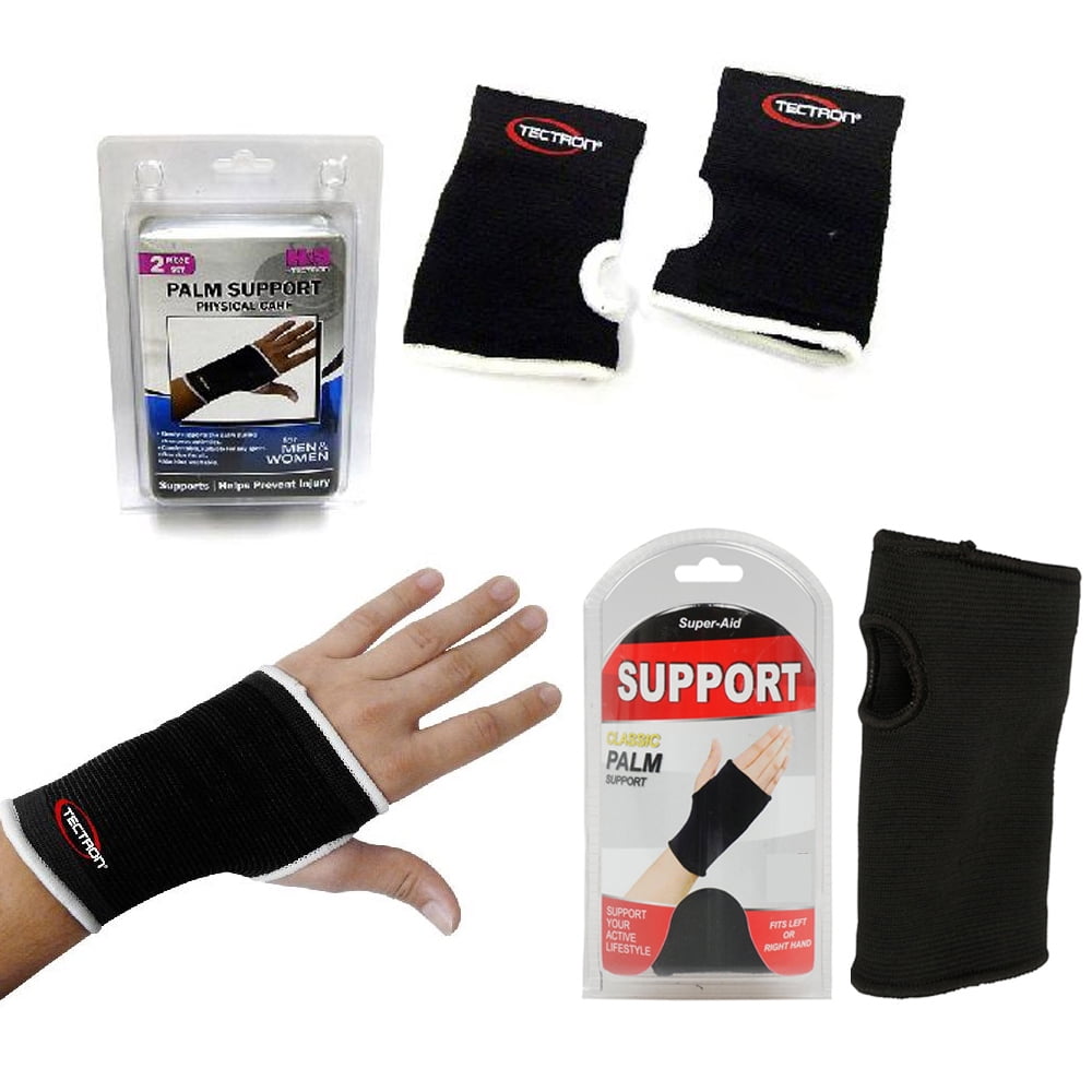 2 NEW UNIVERSAL INDUSTRIAL WRIST SUPPORT BRACE W/ LOOP BLACK ONE SIZE FREE SHIP 