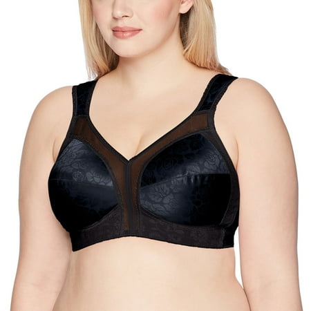 

Playtex 18 Hour 2 Pack Comfort Strap Wirefree Bra_Black_48DDD