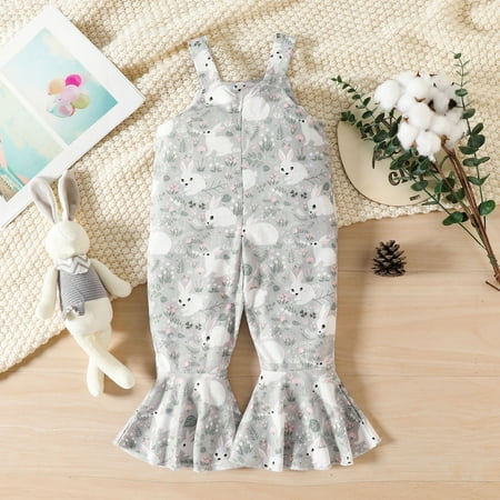 

TOWED22 Baby Outfits For Girls Baby Girls Halter Sleeveless V-Neck Romper Dress One-Piece Bodysuit Summer Outfits Grey