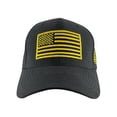thumbnail image 2 of Gravity Threads USA Flag Patch Adjustable Baseball Cap - Black/Yellow, 2 of 2