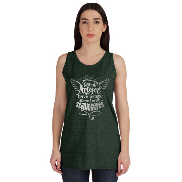 Inkmeso Not All Angel Have Wings Some Have Stethoscopes Nurse Tank Top Tshirt