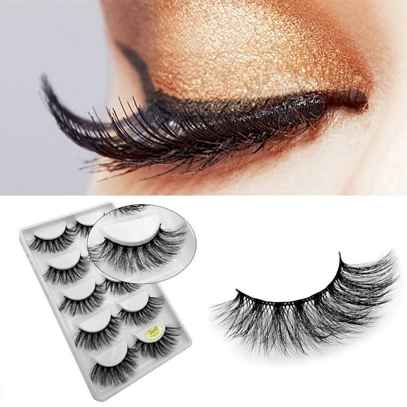 pstuiky False Lashes Luxury 5Paire False Lashes Strip Eyelashes Long Natural Party Makeup L Sale