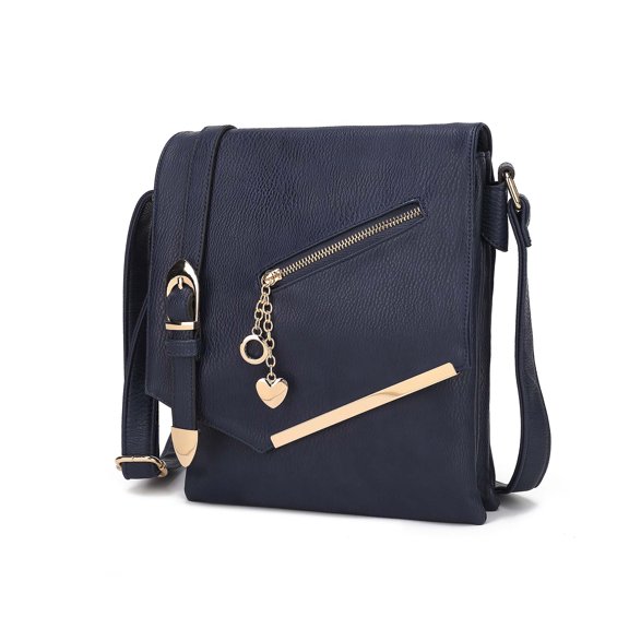 MKF Collection Jasmine Women's Crossbody Bag, Vegan Leather Shoulder Bag Large Crossover Daily Handbag by Mia K