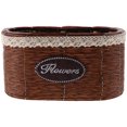 thumbnail image 1 of Shisuyan Imitation Rattan Flower Storage Basket Brown 1Pack 10.2X5.1In, 1 of 9