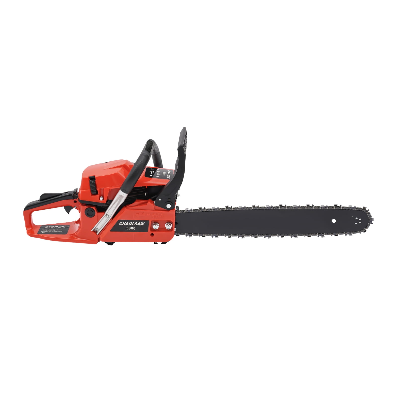 20 Inch Chainsaw 58cc Leightweight Handed Petrol Gasoline Chain Saw with 0.15gal Tank Capacity 2-Stroke Engine Chainsaw with 58cc Displacement 10500rpm High Speed and 2.6kw High Power