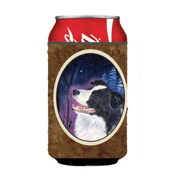 Starry Night Border Collie Can Or bottle sleeve Hugger - 12 oz.