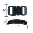 thumbnail image 2 of Craft County Contoured Side Release Buckles - Use with 3/8 Inch Webbings, Straps, Paracord Bracelets, and More - Assorted Variety of Color Options - Bulk Pack Options, 2 of 2