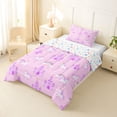 thumbnail image 2 of Erosebridal Cartoon Animal Unicorn Twin Comforter Sets For Kids,Purple Dreamy Princess Style Castle Bedding Set,Reversible 2-Piece, 2 of 7