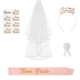 thumbnail image 2 of 1 Set Rose Gold Group Set With Sash Temporary Tattoos Headband For Hen Party, 2 of 5