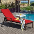 thumbnail image 4 of Costway Ensemble de 2 Chaises Longues de Patio en Rotin Chaise Longue d'Extérieur Inclinable Bain de Soleil, 4 of 10