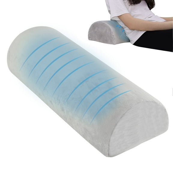 LAFAYTTE Knee Pillow, Half Moon Bolster Pillow, Comfortable Pure Memory Foam, for Waist, Legs, Knees, Neck, Back, Machine Washable Cover, Grey