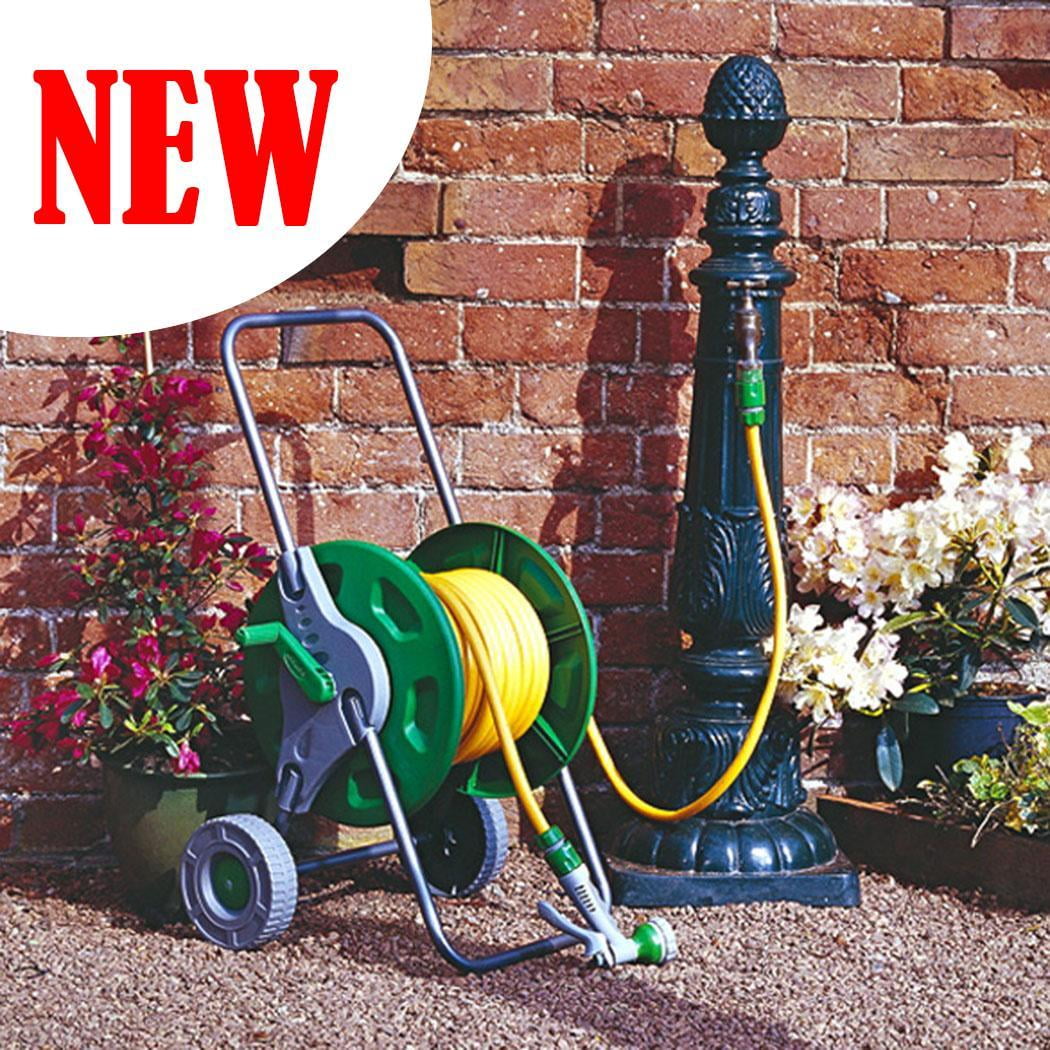 PESTE 2 Wheels Hose Pipe Holder Water Cart Portable Hose Reel Trolley Cart by
