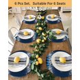 thumbnail image 4 of 15 Inch Round Placemats Set of 4, Merry Christmas Non Slip Heat Insulation PP Table Mats, Winter Holiday Xmas Snowflake Blue Plaid Washable Place Mats for Kitchen Dining Party Table Decor, 4 of 7