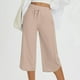 thumbnail image 2 of TaTaai Women's High Waisted Yoga Capris with Side Slit Stretchy Comfortable 7/8 Length Workout Pants for Work Casual Lounge Gym Fitness Soft Non-See-Through Gift, 2 of 7