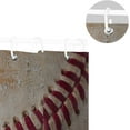 thumbnail image 5 of FREEAMG Shower Curtains Old Baseball with Red Seams Curtain, Waterproof Fabric Decor Shower Curtains for Bathroom Set with 12 Hooks, 66” x 72”, 5 of 6