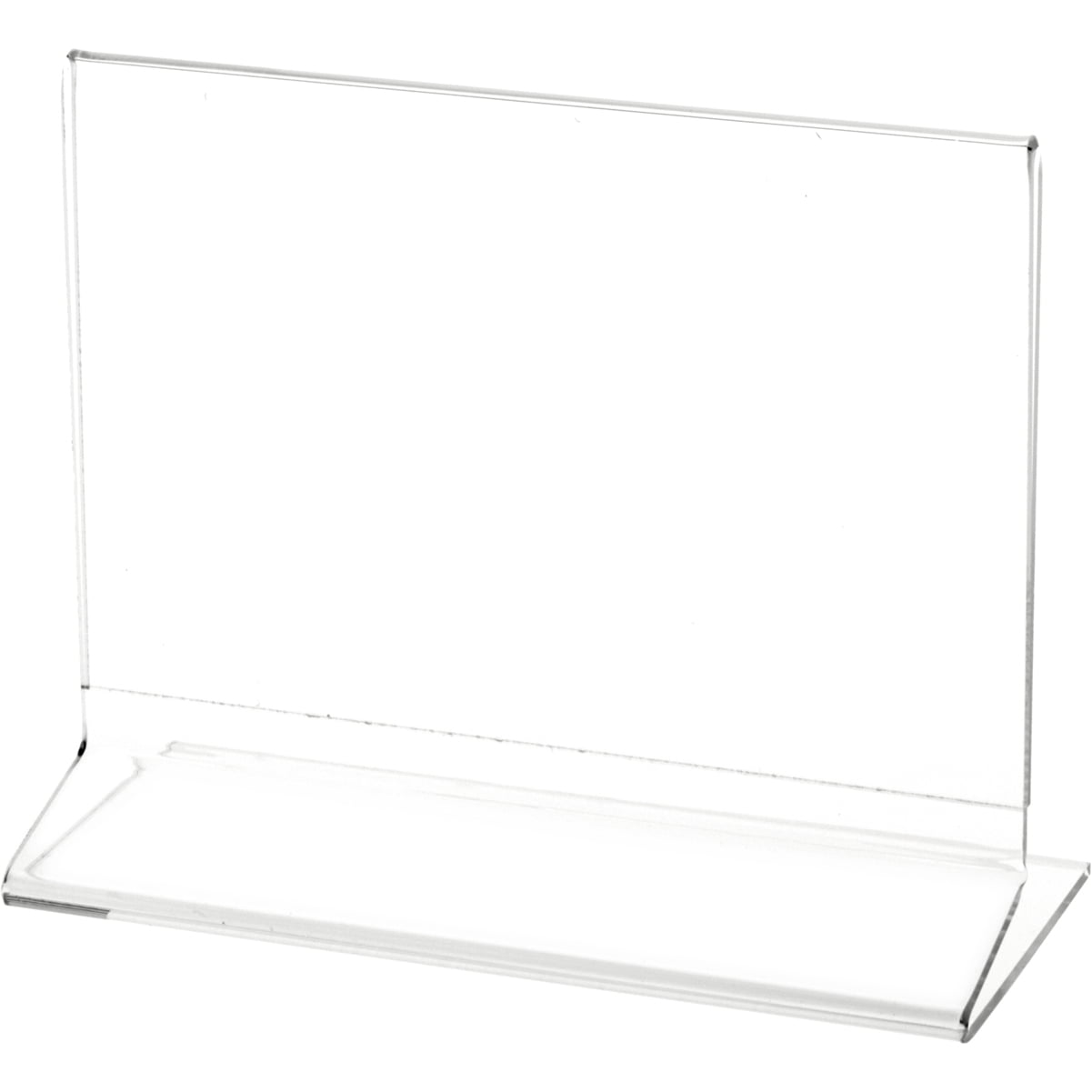 Plymor Clear Acrylic Sign Display / Literature Holder Angled 5" W x 3.5" H 