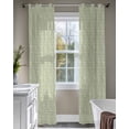 thumbnail image 4 of Sage Green Sheer Curtains 84 Inch Length 2 Panels Set for Living Room/Bedroom, Modern Abstract Art Farmhouse Kitchen Curtains with Grommet Semi-Sheer Curtains Drapes Voile Window Treatments 42"x84"x2, 4 of 7