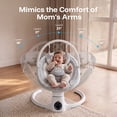 thumbnail image 5 of HARPPA Baby Swing for Infants with Remote Control, 5 Sway Speed, 10 Lullabies, Gray, 5 of 10
