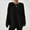 Black, variant on Idoravan Long Sleeve Shirts for Women,Ladies, Fashion Women Long Sleeve Solid Color Comfortable Breathable Round-Neck Shirt Tops Black S