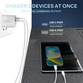 thumbnail image 6 of FGY 25W USB C Charger 2-Port Wall Charger for iPhone, Samsung, AirPods - White, 6 of 8