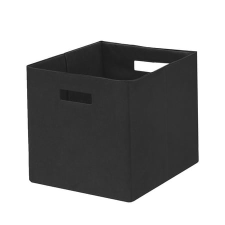 Better Homes & Gardens 12.75" Fabric Cube Storage Bin, Rich Black