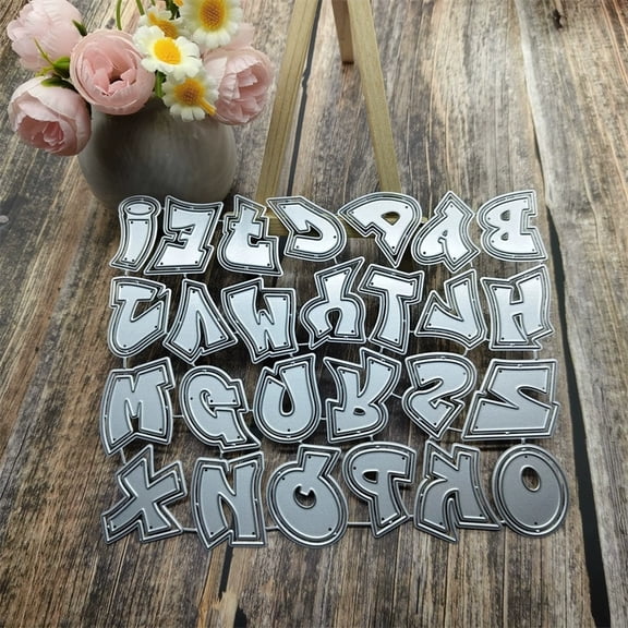 LOLIPPYY Alphabet Cutting Dies for Card Making - Carbon Steel Embossing Metal Dies for Scrapbooking, Paper Crafts Stencil