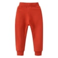 thumbnail image 2 of Fangasis Boys Jogger Pant Solid Color Trousers Straight Leg Pants Kids Casual Sweatpants With Pockets Sport Bottoms Red 6T (130cm), 2 of 7