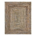 thumbnail image 3 of Unique Loom Braided Chindi Collection Area Rug - Crossed (8' x 10' Rectangle Natural/Blue), 3 of 7