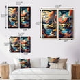 thumbnail image 4 of Designart "Contemporary Vector Sunset V" Coastal Sunset Wall Art Set Of 2 - Green Landscapes Canvas Set For Living Room Decor, 4 of 6