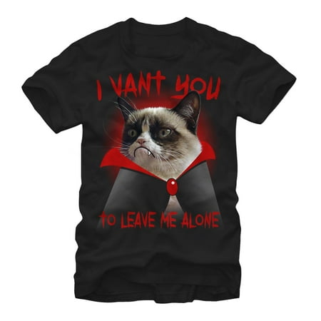 - Grumpy Cat Men's Halloween Dracula Vampire T-Shirt