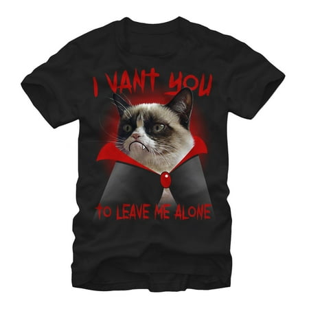 Grumpy Cat Men's Halloween Dracula Vampire T-Shirt