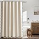 thumbnail image 2 of Cortina de ducha MIULEE, con textura de lino beige, impermeable, 180 x 180 cm, 2 of 6