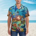 thumbnail image 4 of Lsque Sea World pattern Hawaiian Shirt for Men, Unisex Summer Beach Casual Short Sleeve Button Down Shirts-XX-Large, 4 of 9