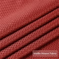 thumbnail image 5 of 2 Pcs Waffle Weave Fabric Tier Curtain, Rod Pocket Waterproof Small Curtain, 5 of 6