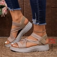 thumbnail image 6 of Women's Comfortable Walking Sandals with Elastic Strap Light Weight Casual Summer Sandals for Trendy Footwear,42, 6 of 6