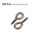 thumbnail image 3 of 200uds Pequeño Tornillo Ojo Pasadores Ganchos Mini Ojales Tornillos Roscados, 4,5x10x1,2mm Autorroscante Tornillo para Joyería Fabricación Bricolaje Artesanía, Bronce Tono, 3 of 5