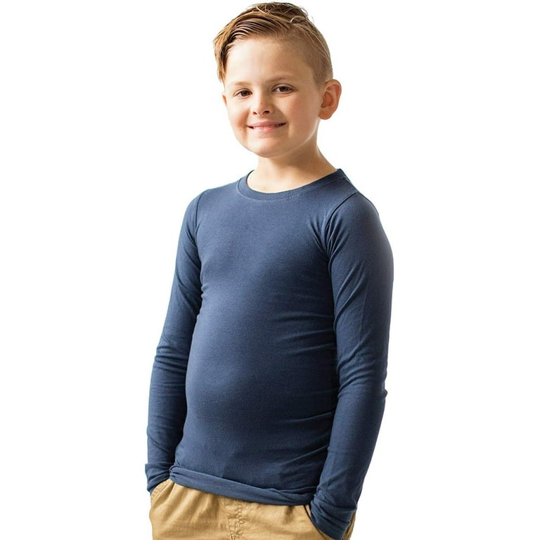 Fun and Function's Navy Long Sleeves Hug Tee Shirt for Deep Pressure for  Kids with Sensory Issues - Size 4-5 