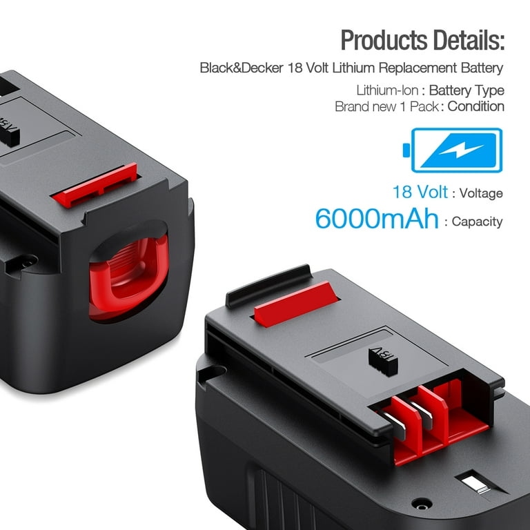 3.0 Ah Battery for Black & Decker HPB18 18V Power Tool HPB18-OPE