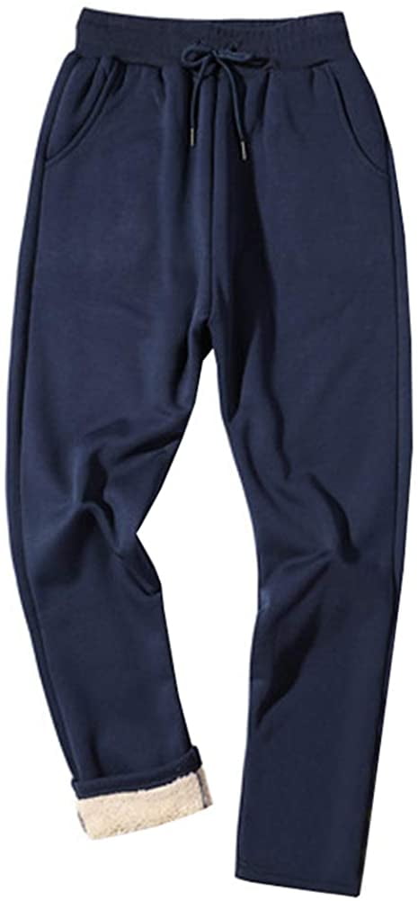 Men's Winter Fleece Pants Sherpa Lined 