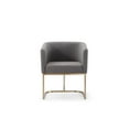 thumbnail image 3 of Modrest Yukon Upholstered Modern Fabric Dining Chair in Dark Gray, 3 of 5